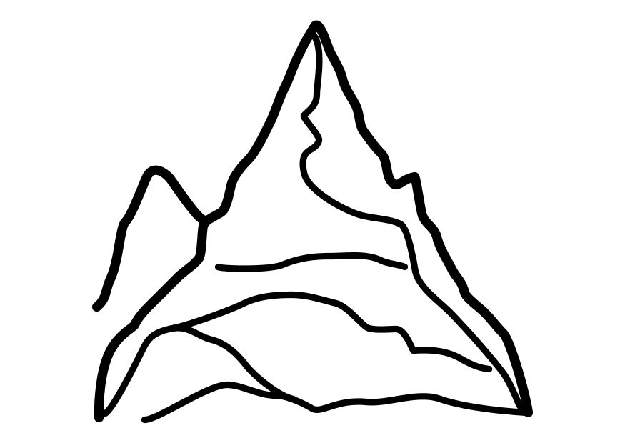 Mountain Pictures Mountains Coloring Page