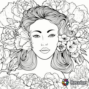 Coloring Pages For Adults Women at Free printable