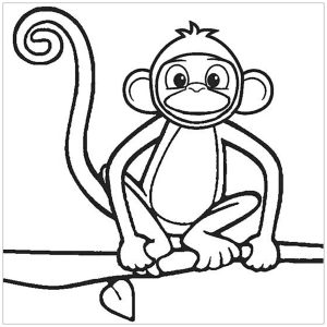 Monkeys to color for kids Monkeys Kids Coloring Pages