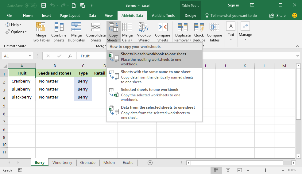 Copy Data From Multiple Worksheets Into One