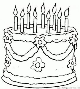 Cute Cake Coloring Pages at Free printable colorings