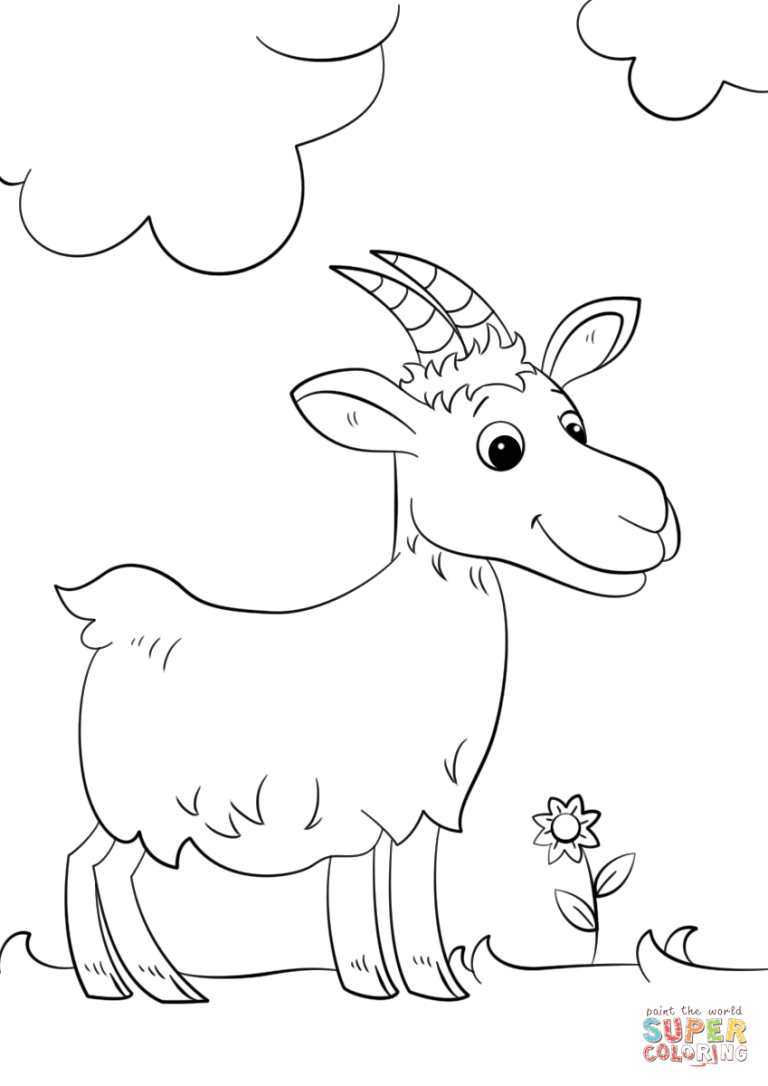 Cute Goat Coloring Pages