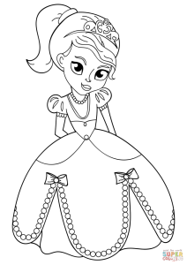 Cute Princess coloring page Free Printable Coloring Pages