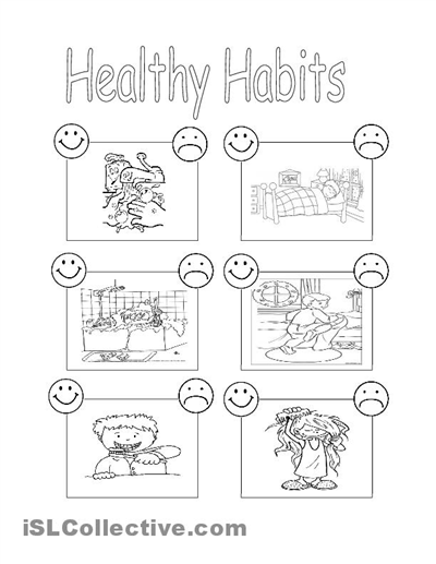 Printable Health Worksheets For Elementary