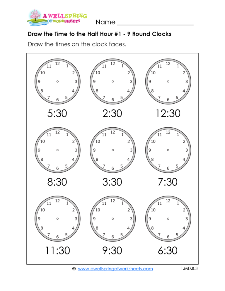 Printable Clock With Minutes And Hours