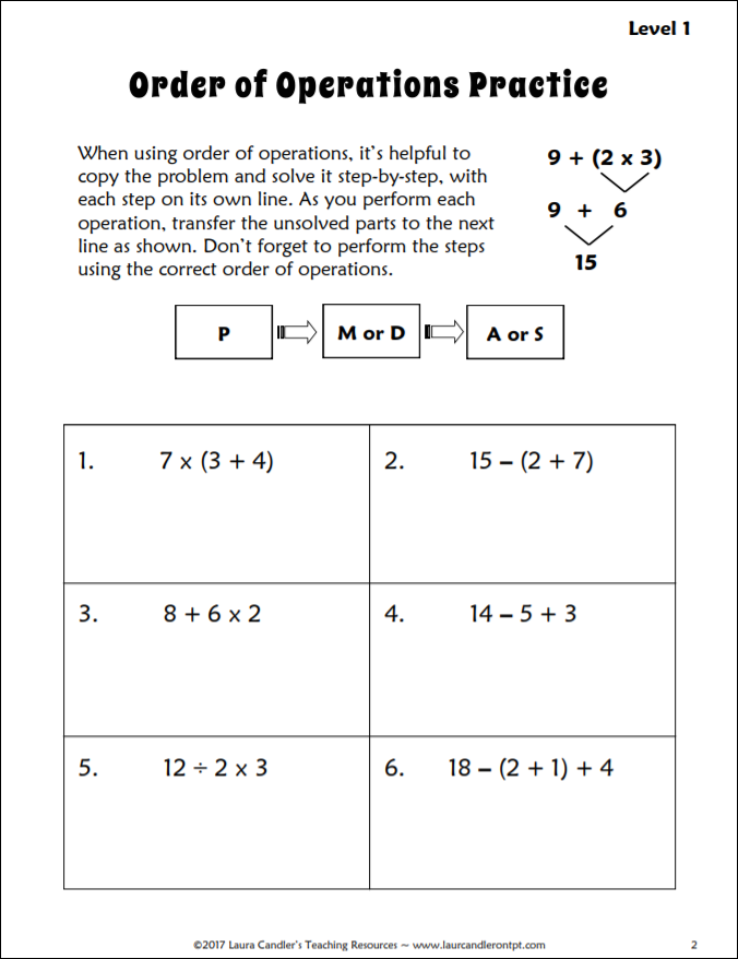Order of Operations Nofail strategies that really work! Order of
