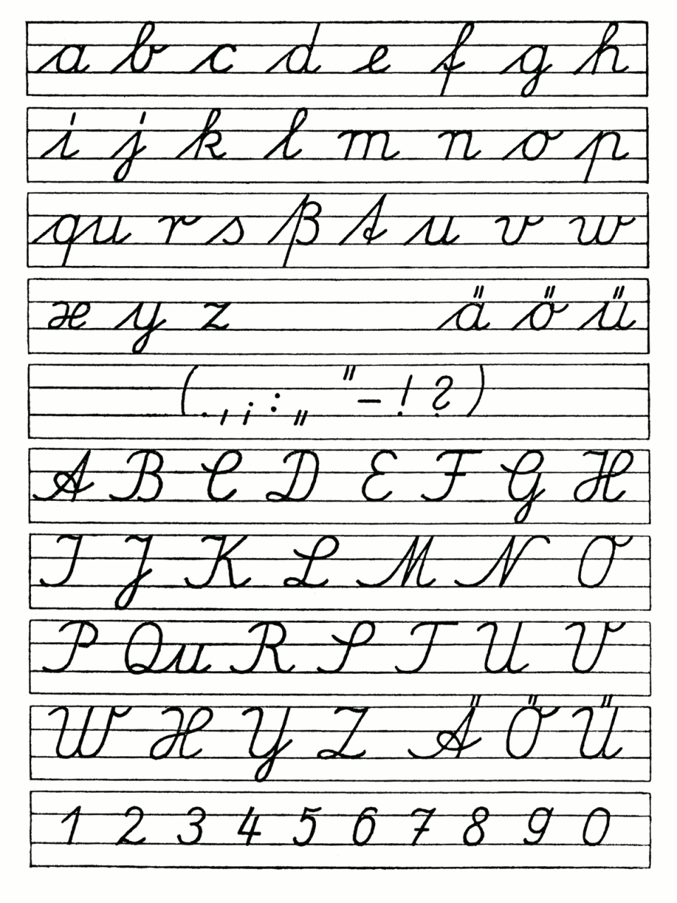 Cursive Alphabet Small Letters Practice Worksheets