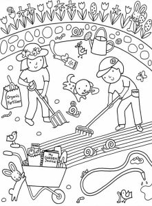 Kids Gardening Coloring Pages Free Colouring Pictures to Print Free