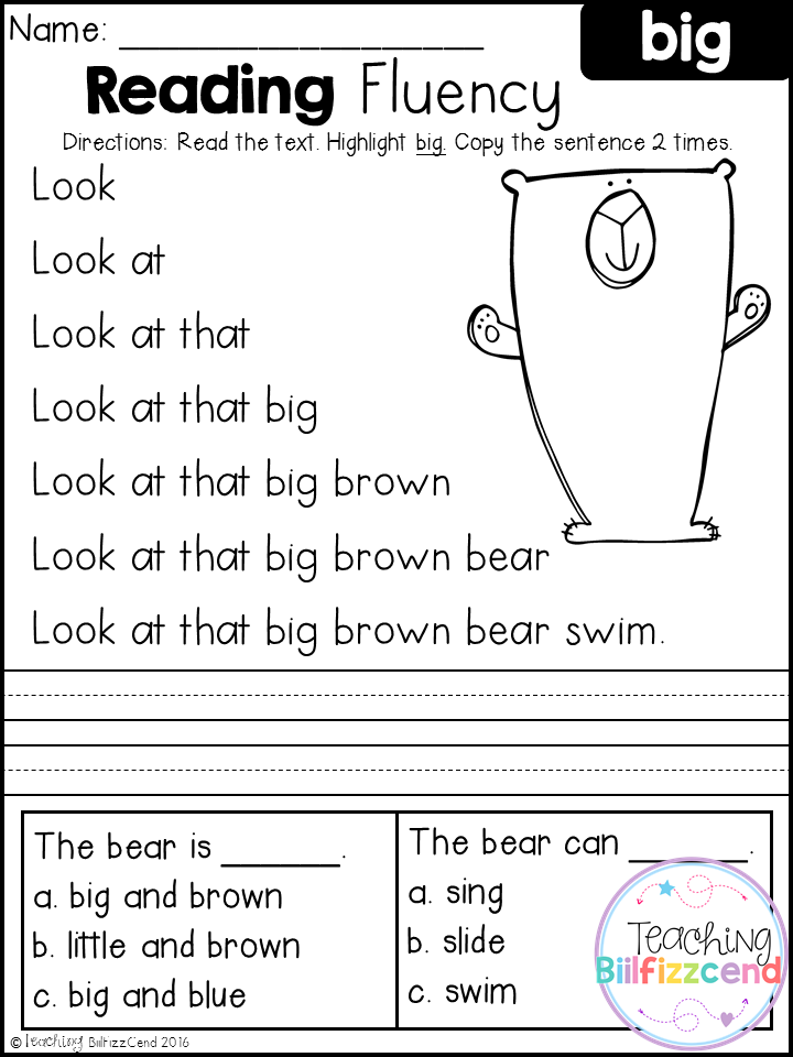 Learning To Read And Write Worksheets