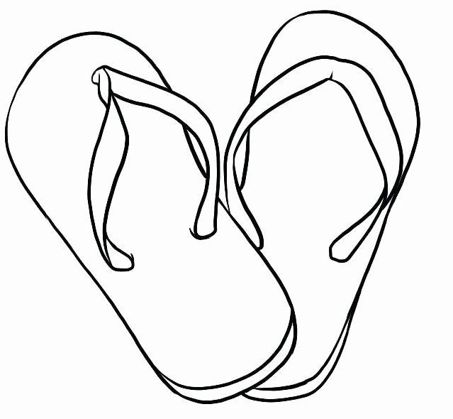 28 Flip Flops Coloring Page in 2020 Coloring pages for girls