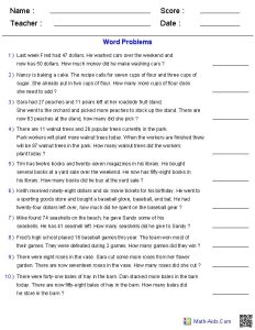 7th grade math word problems worksheets with answers Math word