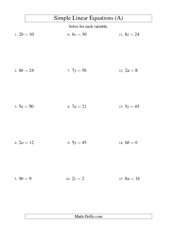 Solving Linear Equations And Inequalities Worksheet Pdf