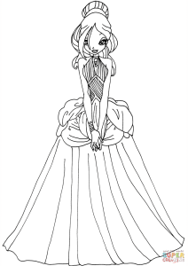 Daphne in a Dress coloring page Free Printable Coloring Pages