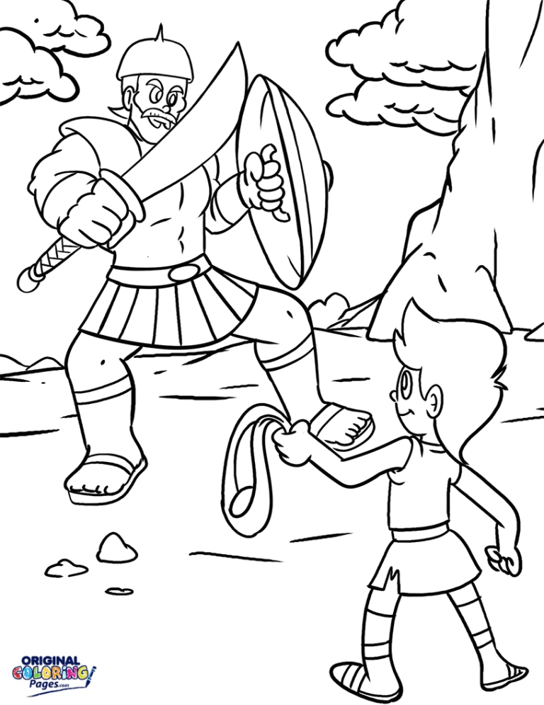 Coloring Pages Of David And Goliath