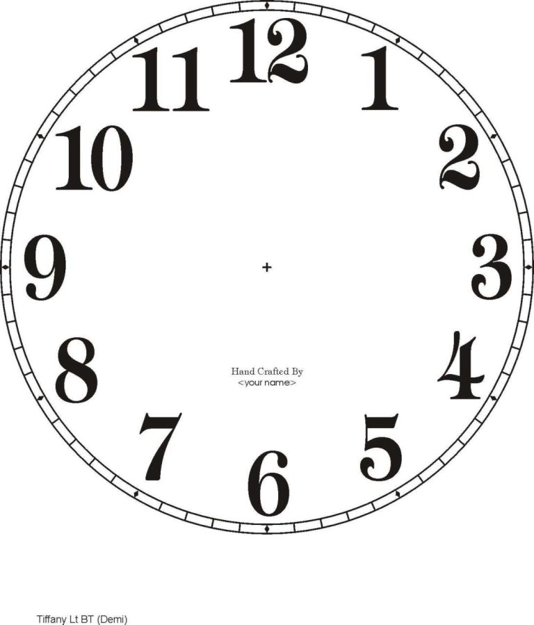Free Printable Clock Face Template