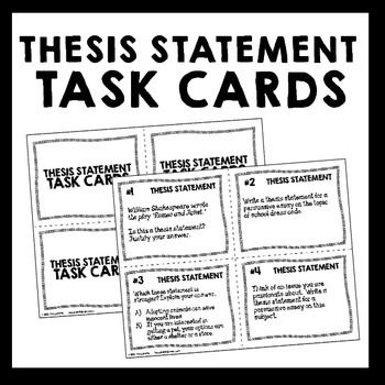 Thesis Statement Exercises Worksheets With Answers Pdf