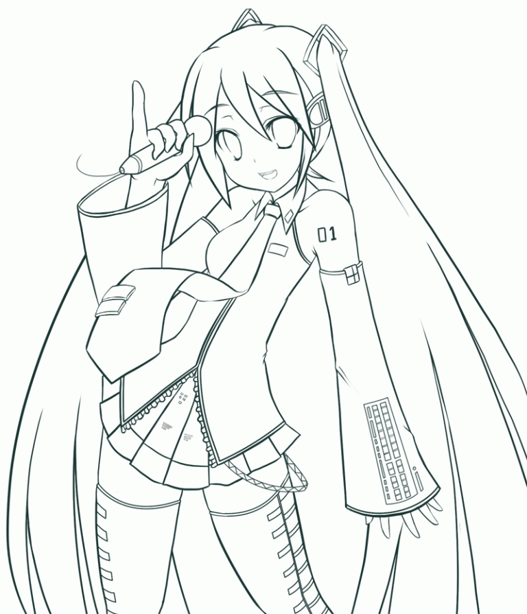 Hatsune Miku Coloring Pages