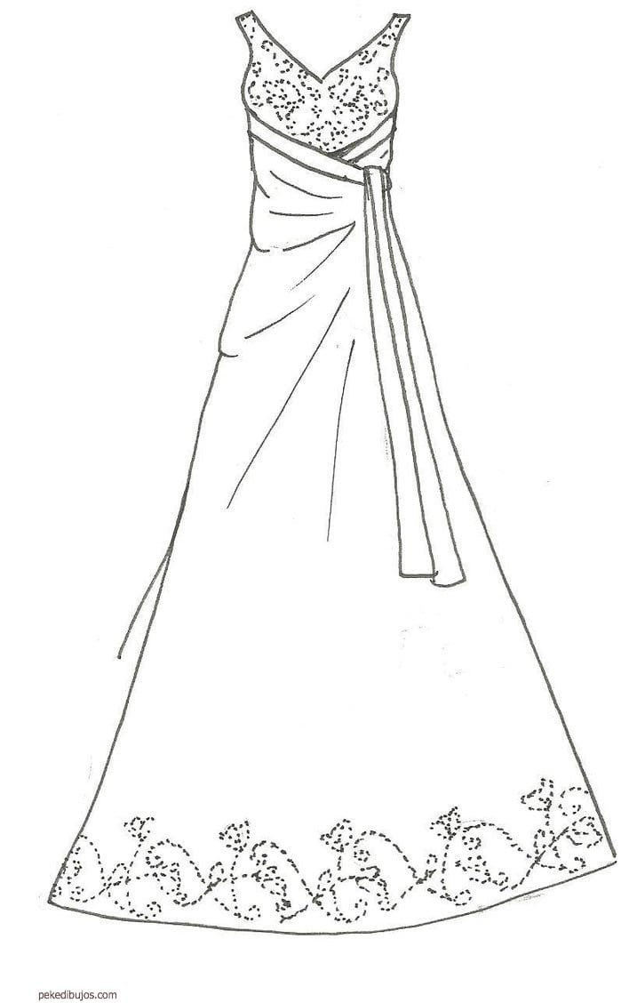 Prom Dress Coloring Pages