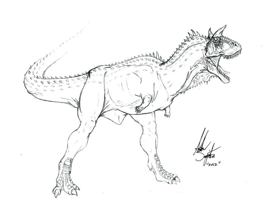Dilophosaurus Coloring Page
