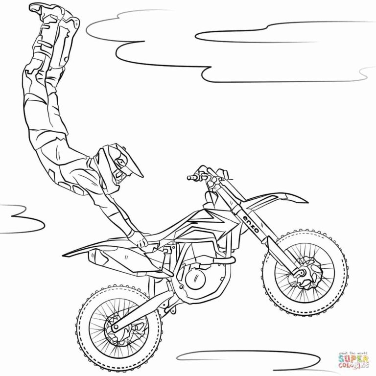 Dirtbike Coloring Pages