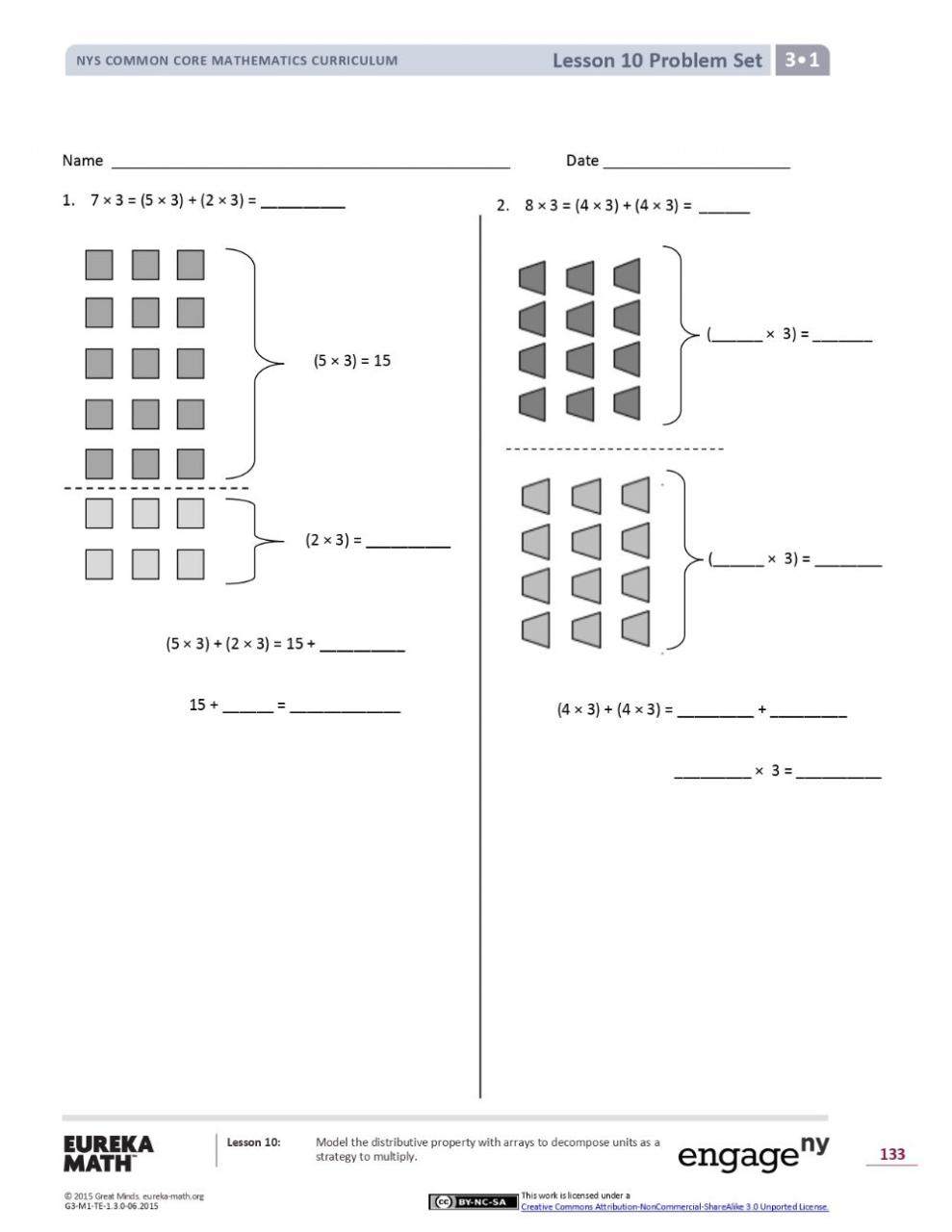 Worksheets On Distributive Property Of Multiplication