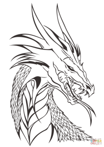 Dragon Head coloring page Free Printable Coloring Pages