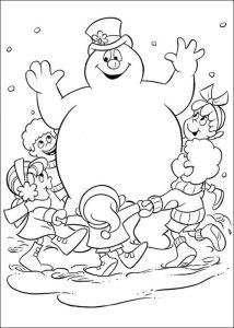 Christmas Coloring Pages Frosty The Snowman Hakume Colors