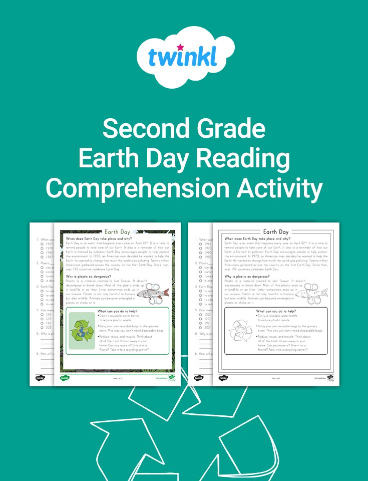 Earth Day Reading Comprehension Worksheets Pdf