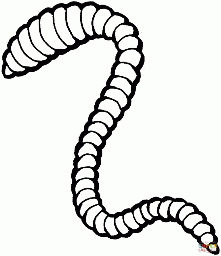 Worm Coloring Pages