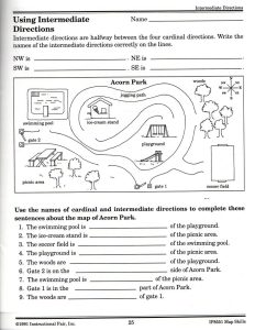 Intermediate Directions Worksheet Map skills worksheets, Social