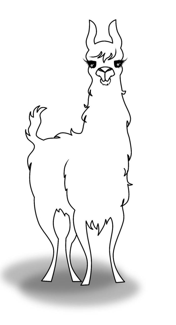 Lama Coloring Page