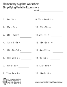Solving For Specific Variable Worksheet Solving Equations With