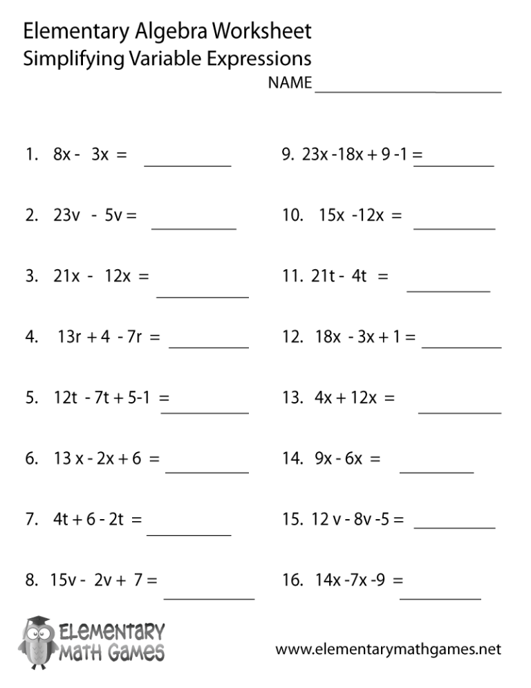 Systems Of Equation Elimination Method Worksheet