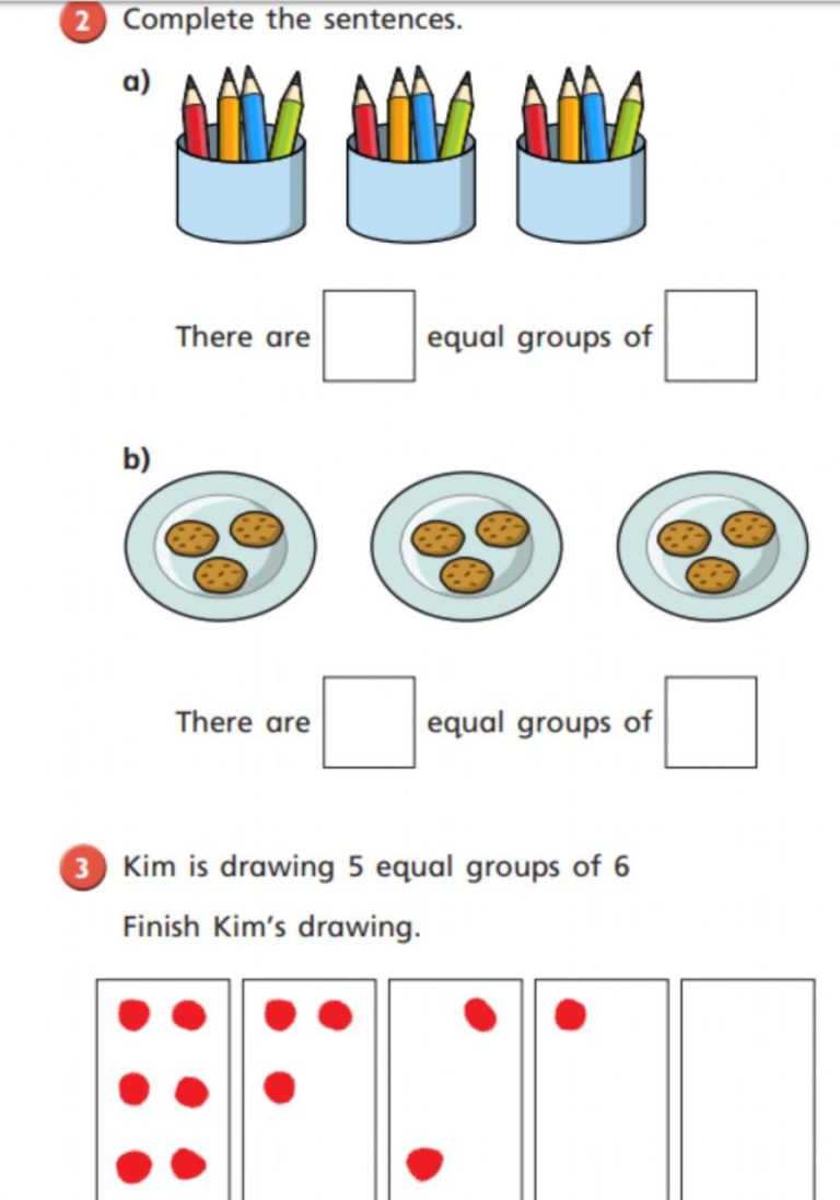 Multiplication With Equal Groups Worksheets