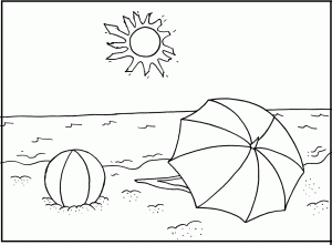 Printable Beach Coloring Pages Kids Learning Activity Summer