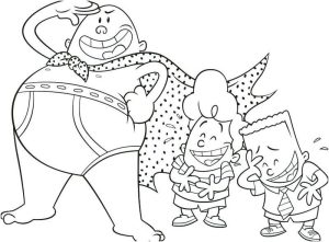 Captain Underpants Coloring Pages PDF Free Coloring Sheets Monster