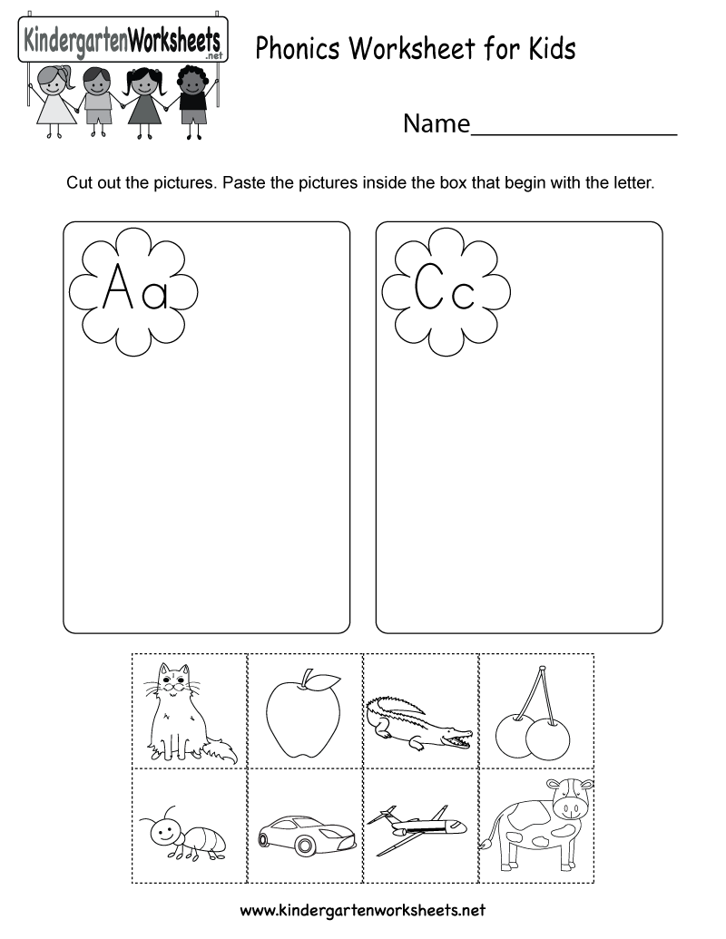 Preschooler Phonics Kindergarten English Worksheets