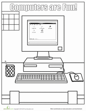 Parts Of Computer Worksheets For Grade 1
