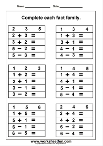 3rd Grade Multiplication Fact Families Worksheets Willis Bedard's