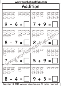 Free Addition Worksheets Up To 20