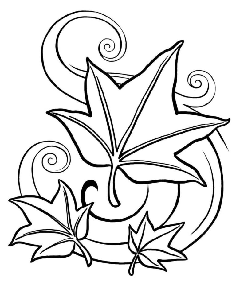 Leaves Fall Coloring Pages