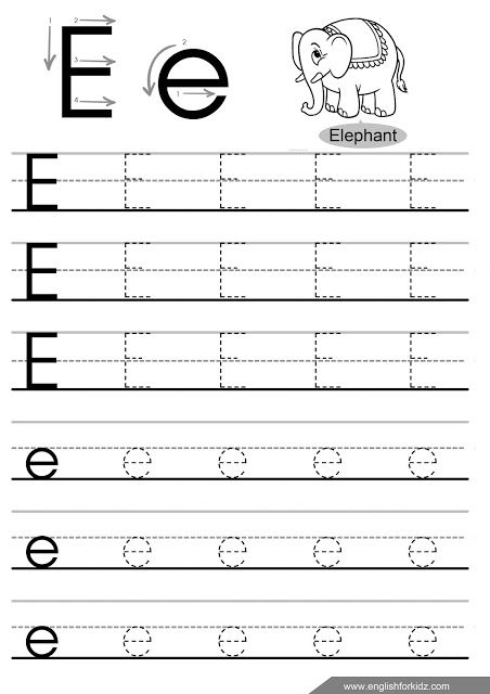 Kindergarten Letter E And F Worksheets