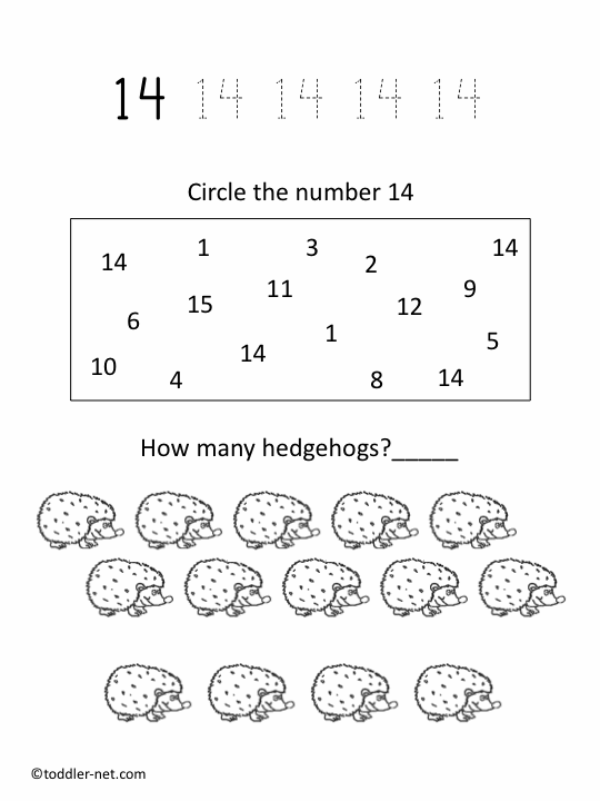 Free Printable Number Sheets For Kindergarten