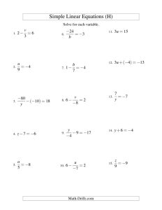 15 Best Images of Writing Linear Equations Worksheet Linear Equations