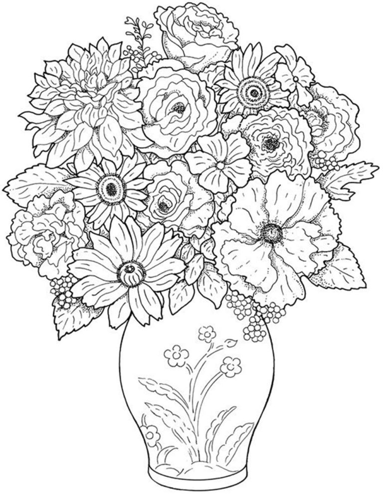 Free Coloring Pages Of Flowers To Print