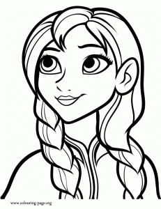 Frozen Anna coloring page