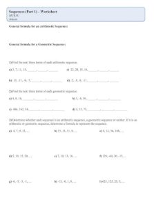 √ 20 Geometric and Arithmetic Sequences Worksheet Simple Template Design