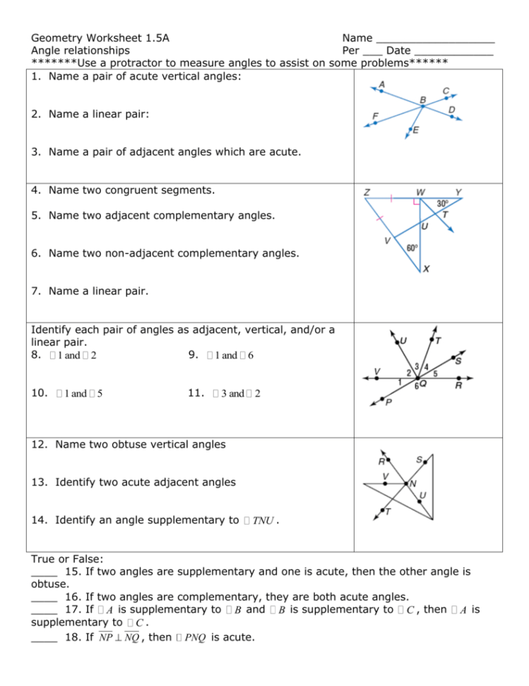 7Th Grade Math Worksheets With Answer Key