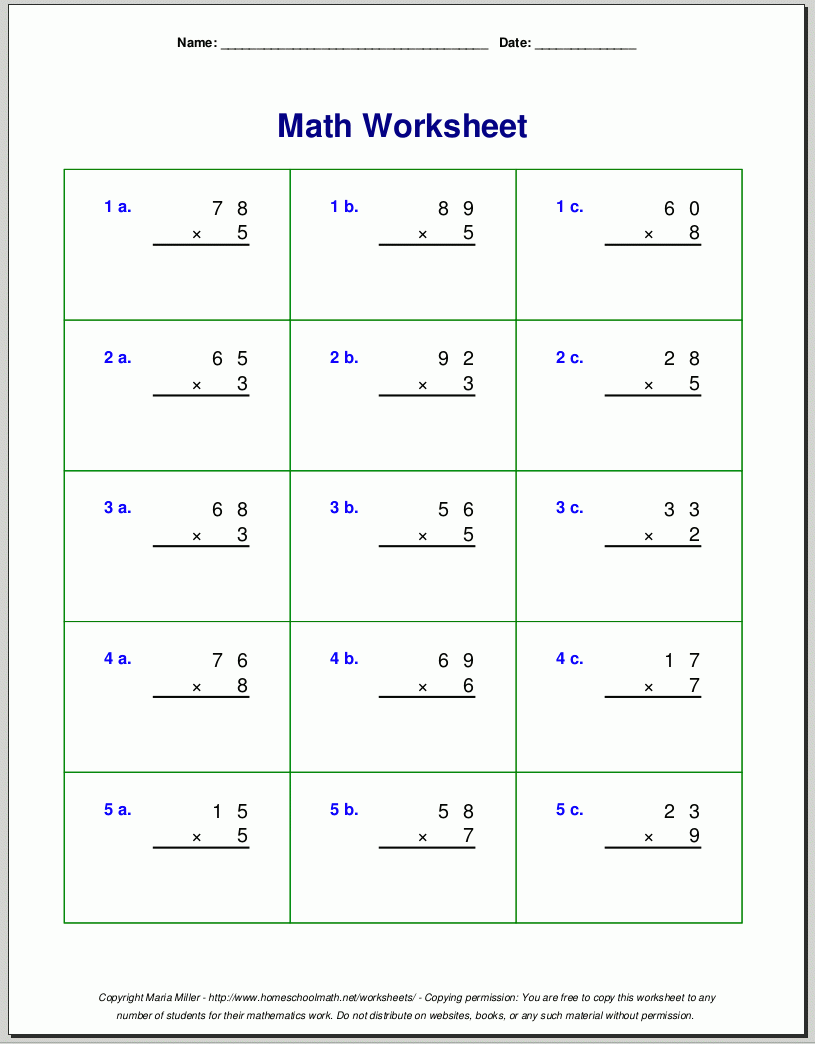 Multiplication With Pictures Worksheets Pdf