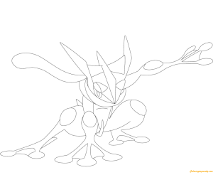 Greninja Pokemon Coloring Page Free Coloring Pages Online